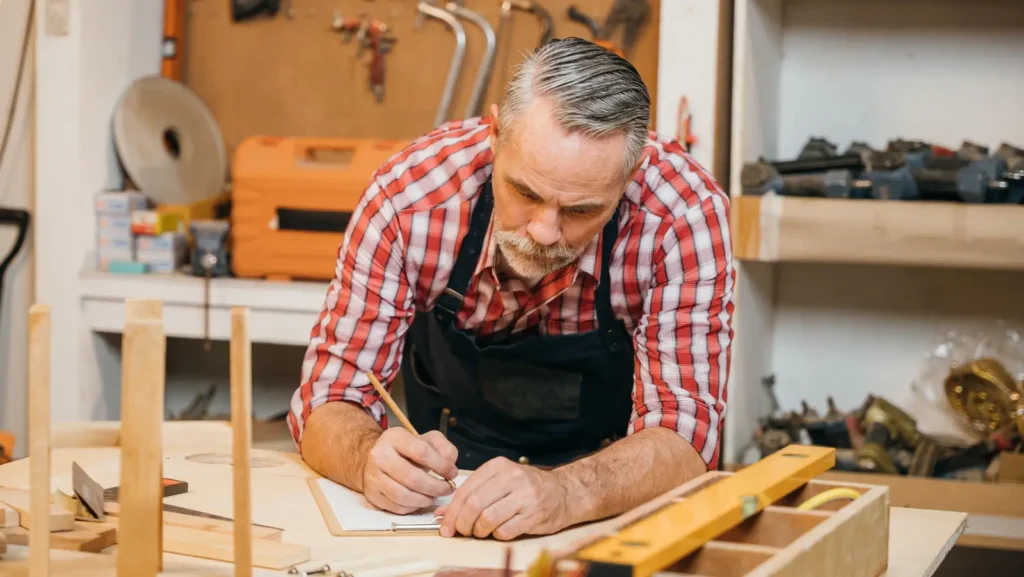 How much a carpenter makes an hour – carpenter measuring wood for a project